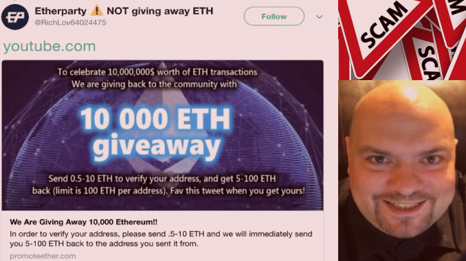 YouTuber Adam Guerbeuz conducts an exclusive interview with an Ethereum [ETH] giveaway scammer