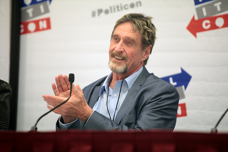 john mcafee net worth bitcoin