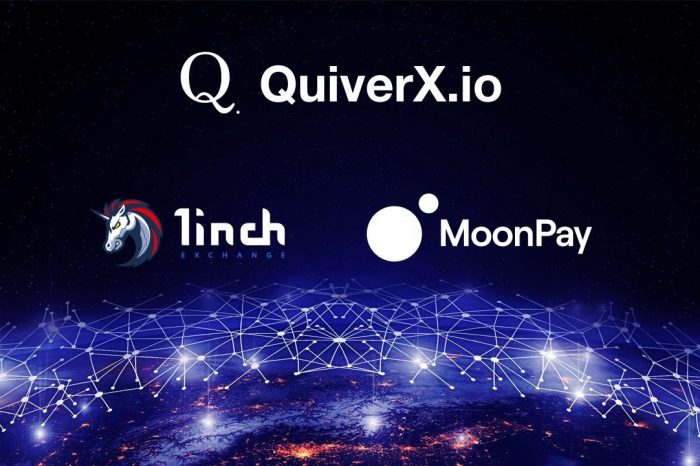 QuiverX Capital Has Launched its Wallet with 1inch.exchange Integration and MoonPay On-Ramp