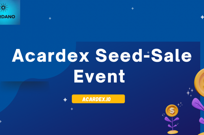 Acardex: A Decentralized Exchange Protocol On Cardano Blockchain Announces $ACX Token Seed Sale